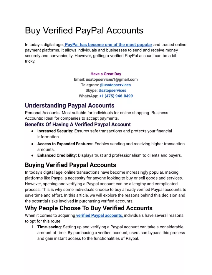 buy verified paypal accounts