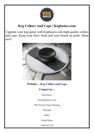 Keg Collars And Caps  Kegbasics.com