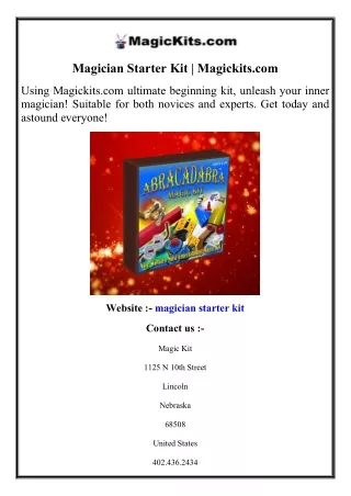 Magician Starter Kit  Magickits.com