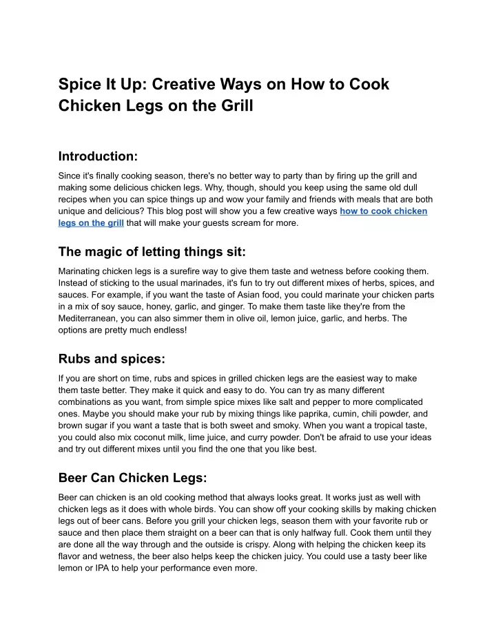spice it up creative ways on how to cook chicken