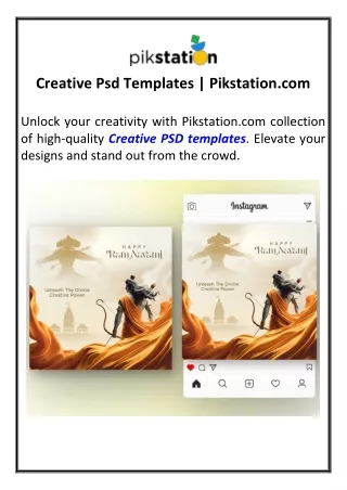 Creative Psd Templates Pikstation.com