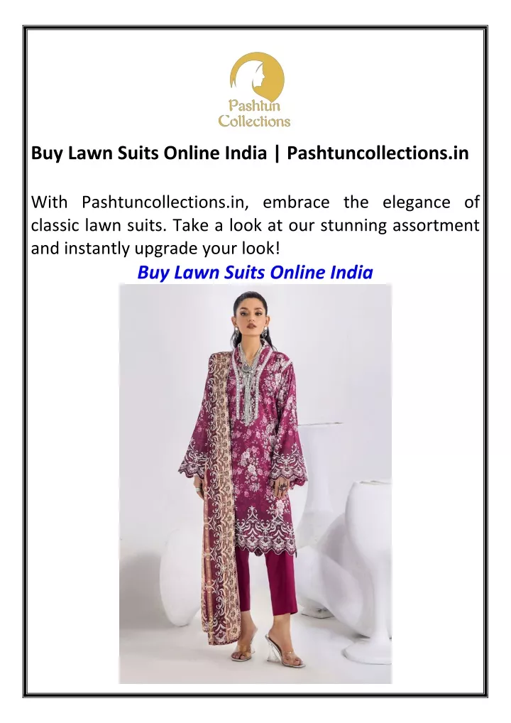 buy lawn suits online india pashtuncollections in