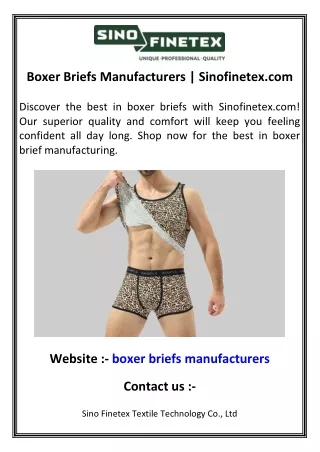 Boxer Briefs Manufacturers   Sinofinetex.com