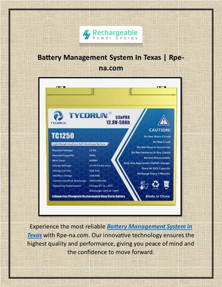 battery management system in texas rpe na com