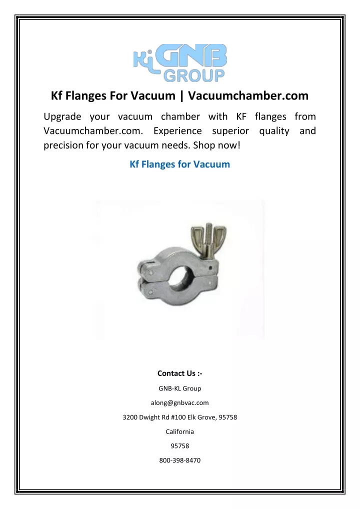 kf flanges for vacuum vacuumchamber com