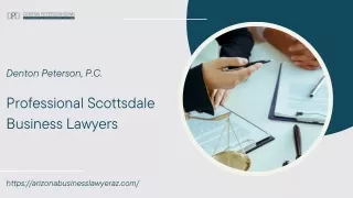 Professional Scottsdale Business Lawyers | Denton Peterson