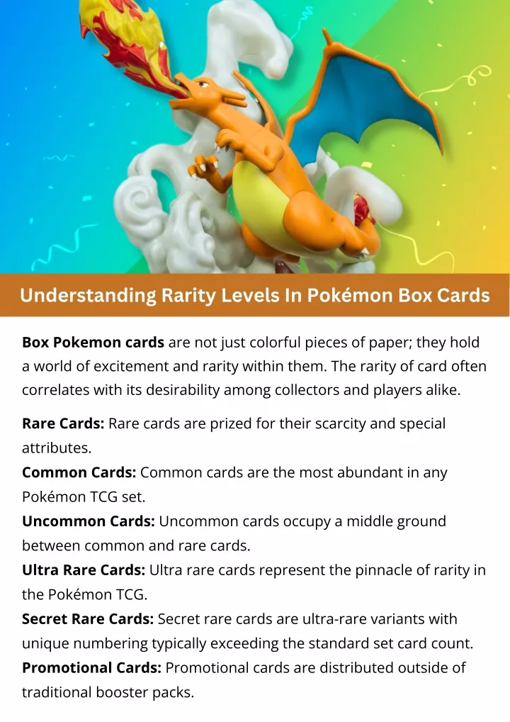 understanding rarity levels in pok mon box cards