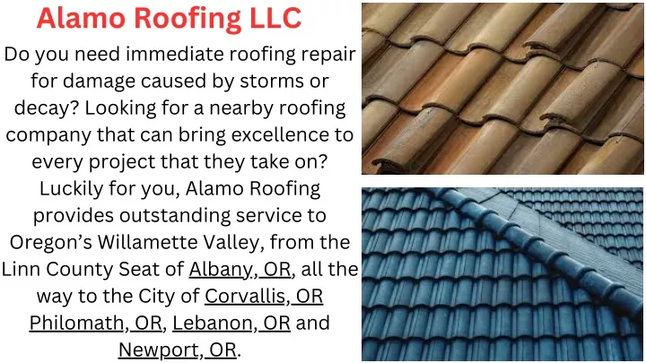 alamo roofing llc do you need immediate roofing