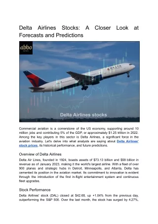 Delta Airlines: A Strategic Investment Opportunity