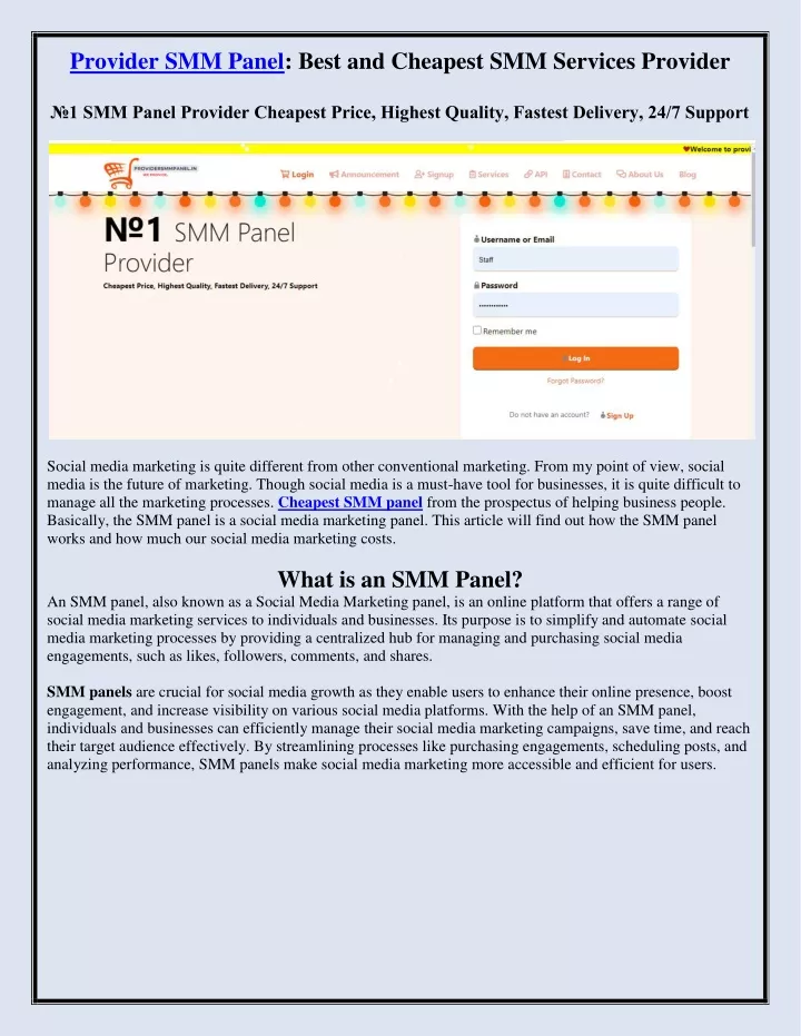 provider smm panel best and cheapest smm services