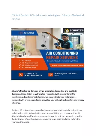 Efficient Ductless AC Installation in Wilmington