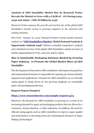 analysis of akd emulsifier market size