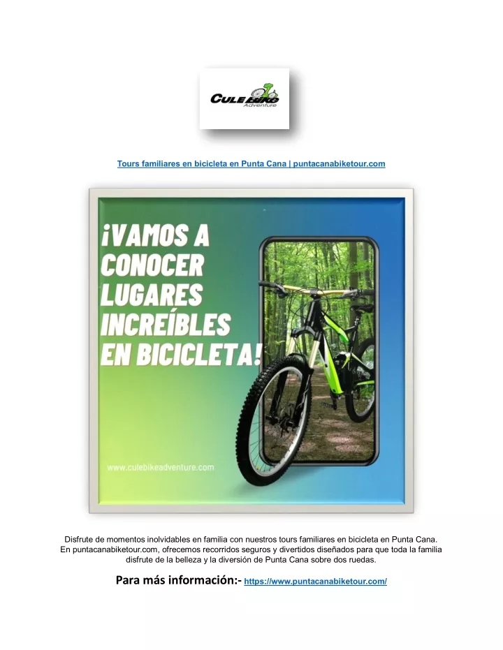 tours familiares en bicicleta en punta cana