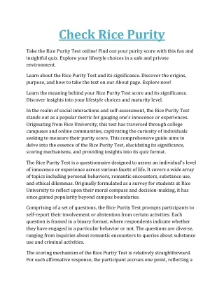 rice purity test quiz