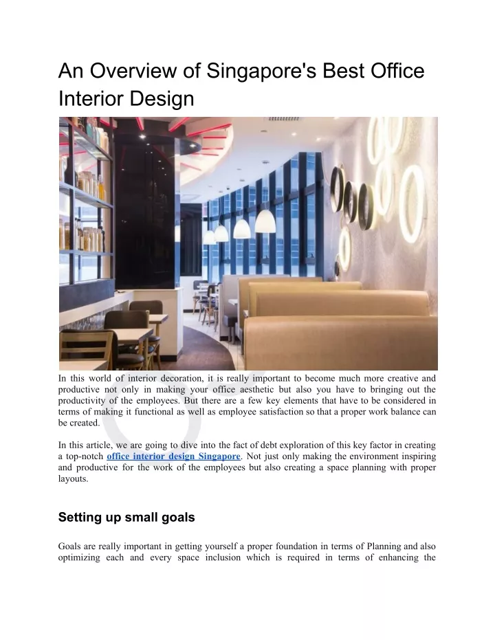 an overview of singapore s best office interior