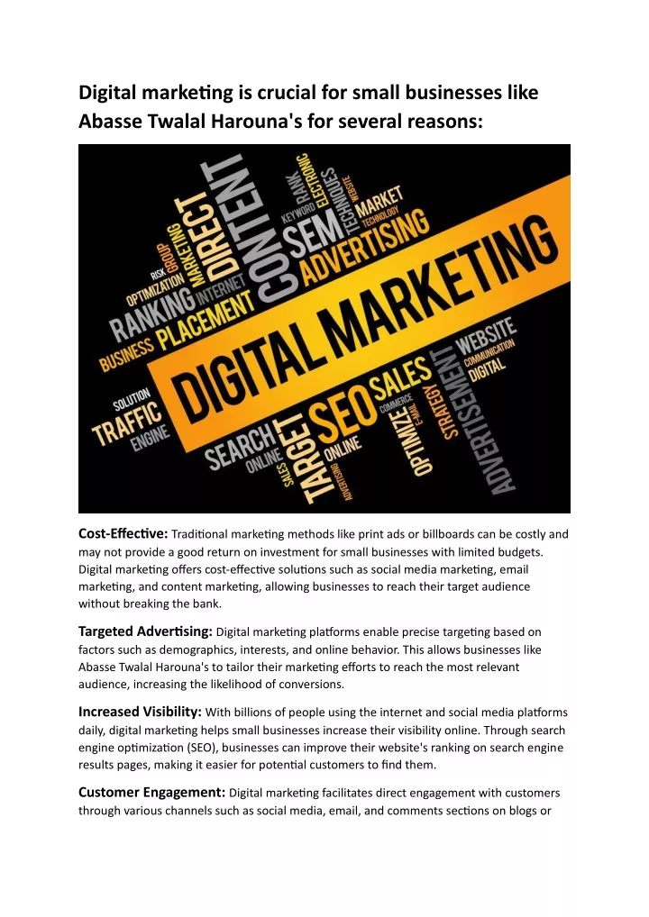 digital marketing is crucial for small businesses