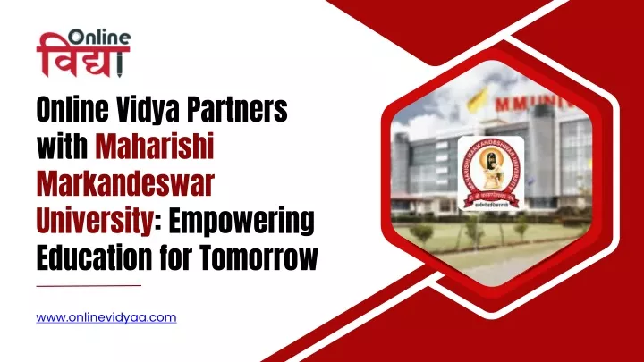 online vidya partners with maharishi markandeswar