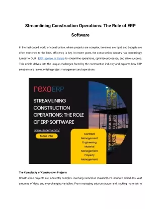 Streamlining Construction Operations_ The Role of ERP Software