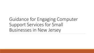 guidance for engaging computer support services