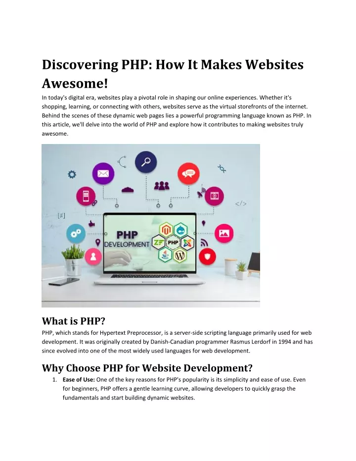 discovering php how it makes websites awesome
