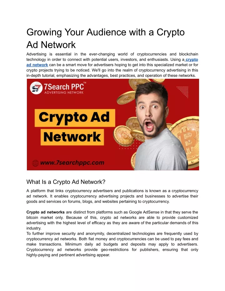 growing your audience with a crypto ad network