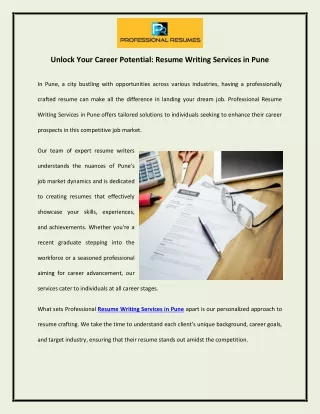 Unlock Your Career Potential Resume Writing Services in Pune