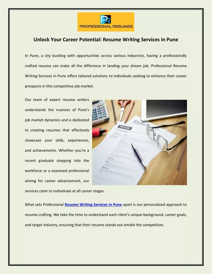 unlock your career potential resume writing