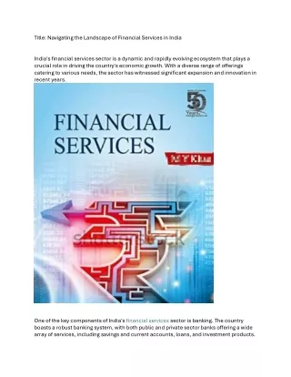 Title Navigating the Landscape of Financial Services in Indi