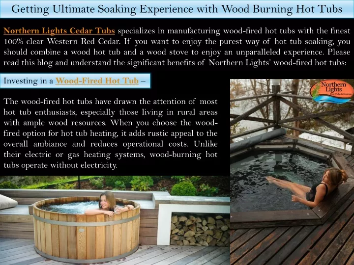 getting ultimate soaking experience with wood