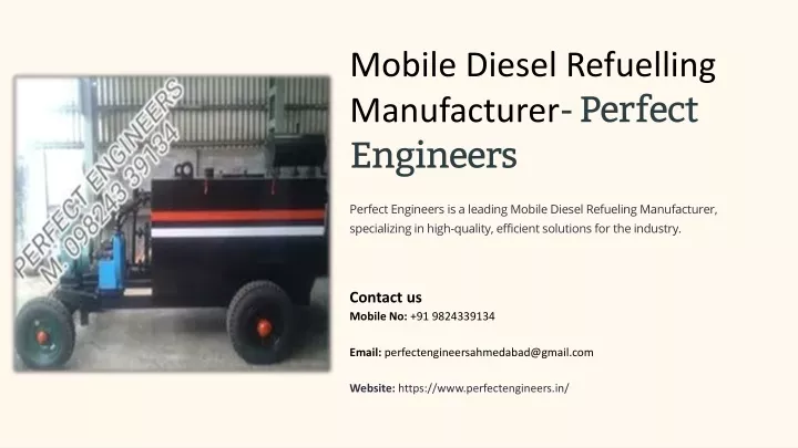 mobile diesel refuelling manufacturer perfect