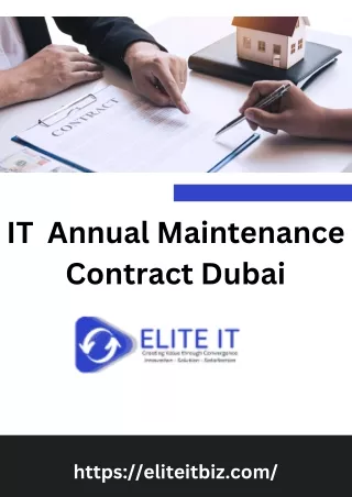 it annual maintenance contract dubai