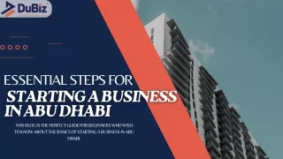 Essential Steps For Starting A Business In Abu Dhabi
