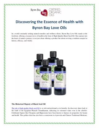Discovering the Essence of Health with Byron Bay Love Oils