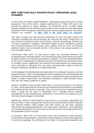 new york s no fault divorce policy reshaping