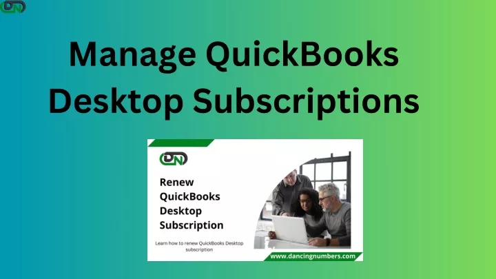 manage quickbooks desktop subscriptions