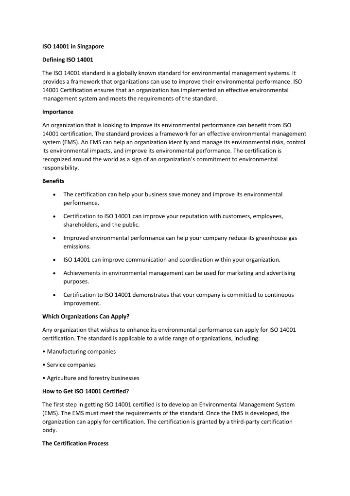 iso 14001 in singapore