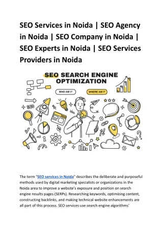 Transform Your Digital Strategy: Choose The Ultimate SEO Agency in Noida