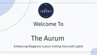 Luxury Ceiling Fans With Lights | The Aurum