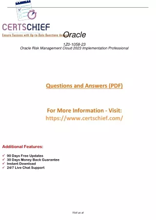 Latest 1z0-1058-23 2024 PDF Dumps Questions Answers Download