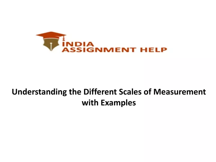 understanding the different scales of measurement with examples