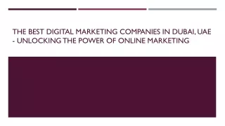 digital marketing agency dubai and digital marketing companies in Dubai