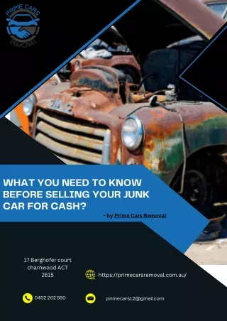 What You Need to Know Before Selling Your Junk Car for Cash?