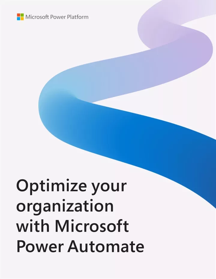 optimize your organization with microsoft power
