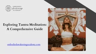Exploring Tantra Meditation A Comprehensive Guide