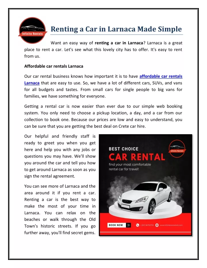 renting a car in larnaca made simple