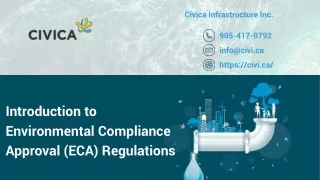 Environmental Compliance Approval (ECA) Regulations
