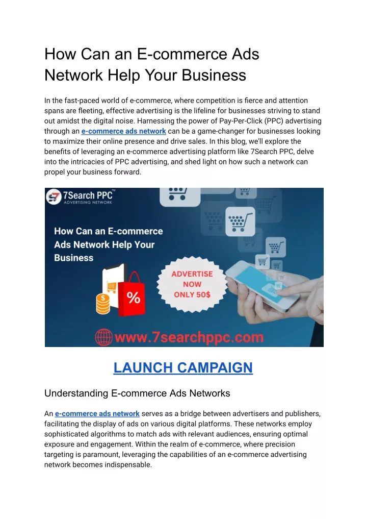 how can an e commerce ads network help your