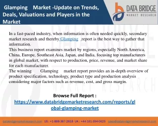glamping market update on trends deals valuations