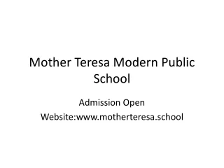 Mother Teresa Modern Public School