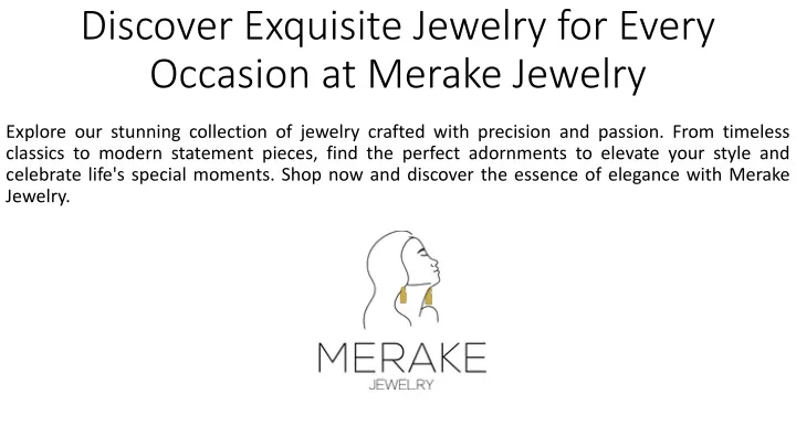 discover exquisite jewelry for every occasion at merake jewelry